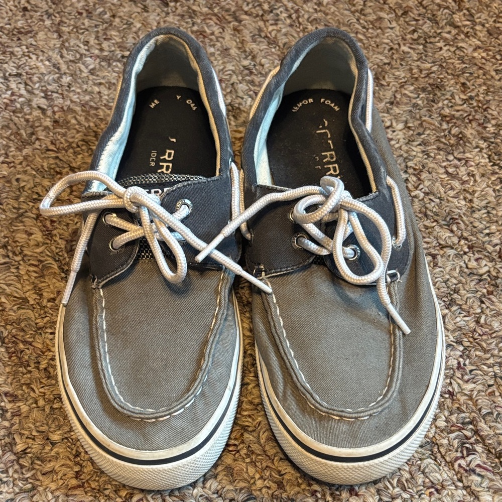 Sperry Boat Shoes Men’s 7.5 gray Navy